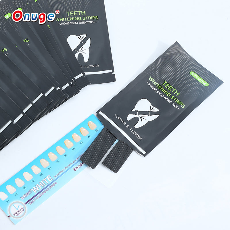 Onugesmile Low MOQ Charcoal Teeth Whitening Strips Private Logo Charcoal Teeth Tape