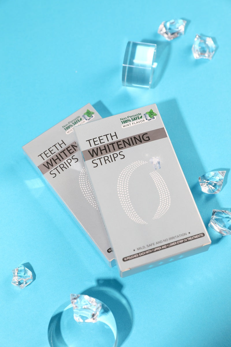 Hot Sale Private Logo Home Use Mint Flavor 14 Pairs 28Pcs Oral Tooth Bleaching Teeth Whitening Strips