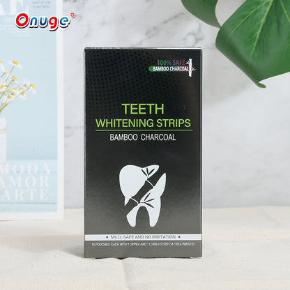 Onugesmile Low MOQ Charcoal Teeth Whitening Strips Private Logo Charcoal Teeth Tape